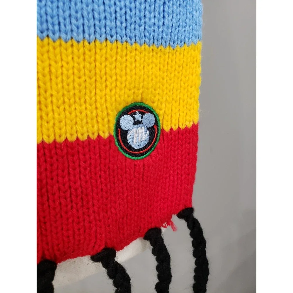 NEW Disney Rainbow Striped‎ Scarf Macys Mickey Mouse Black 9x70 pride lgbtq